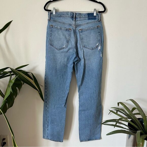 Abercrombie & Fitch The Dad High Rise Distressed Jeans Size 29 8R - Picture 5 of 8